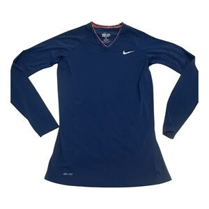 Nike Women's Navy Long Sleeve Tee